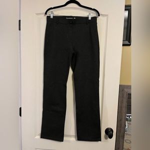 Heather Grey Betabrand dress yoga pants Medium M straight leg for work short 30”